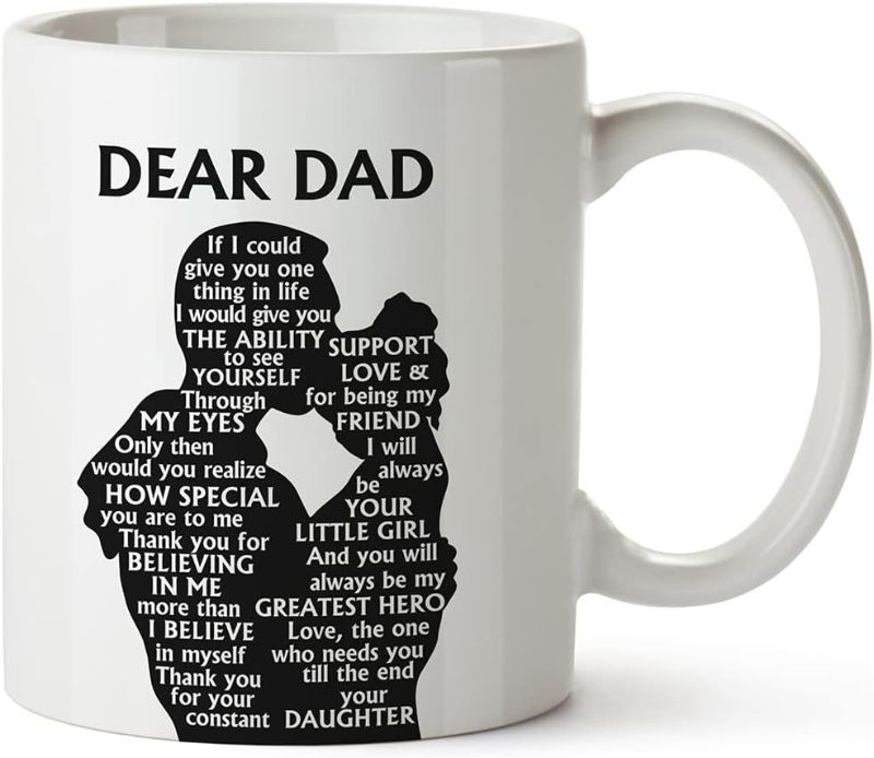 Photo 1 of Zenply Dad Mug, Dad Coffee Mug, 11 oz, Novelty Fathers Day Gift for Dad Birthday Presents for Dad Papa Husband Grandpa From Daughter Son Wife, Funny Coffee Mugs, Printed on Both Sides 