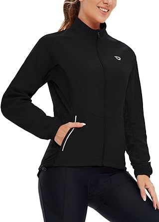 Photo 1 of BALEAF Women's Thermal Winter Cycling Jacket Windproof Water Resistant Softshell Cold Weather Running Gear Warm Large