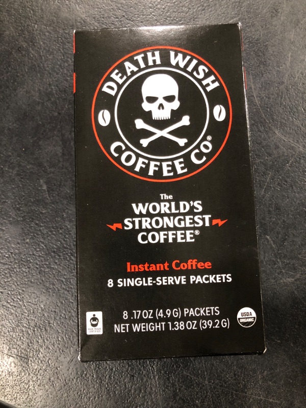 Photo 2 of Death Wish Coffee Co., Instant Coffee, Single Serve Packets, Net wt. 1.38 Oz (Pack of 8)