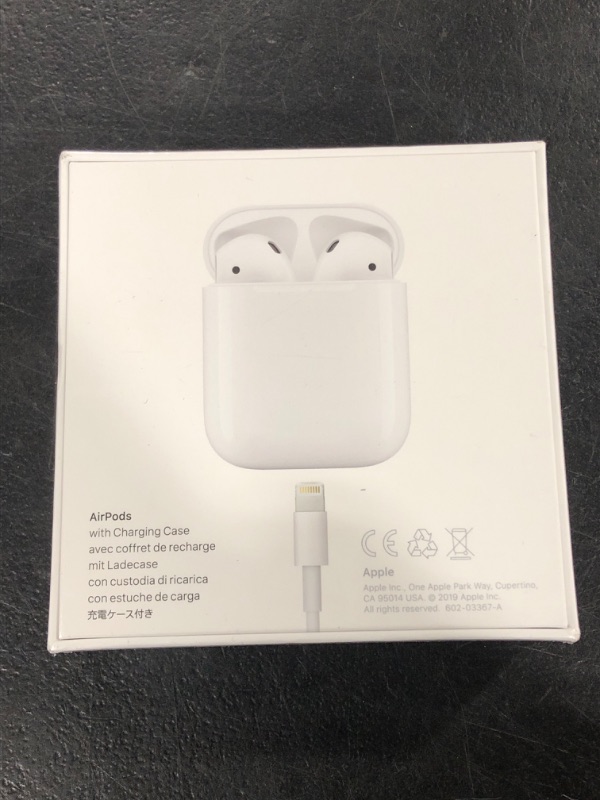 Photo 3 of Apple AirPods (2nd Generation) MV7N2AM/a with Charging Case - Stereo - Wireless - Bluetooth - Earbud - Binaural - in-ear
