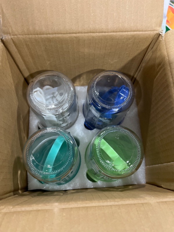 Photo 1 of DRKIO 4 Pack Glass Overnight Oats Containers with Lids and Spoons 16 Oz Mason Jars for Overnight Oats Jars Leak Proof Oatmeal Container Meal Prep Jar for Cereal Fruit Vegetable Milk Salad Yogurt
