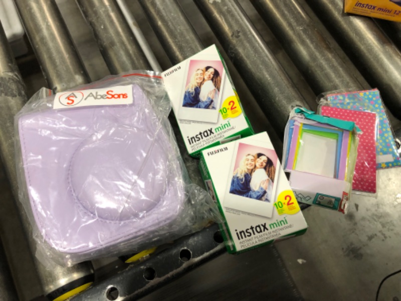 Photo 2 of  Fujifilm INSTAX Mini 12 Instant Film Camera (Lilac Purple) + Fuji Single Pack - 10 Prints Protective Case Purple Photo Album Travel Stickers Bundle! 