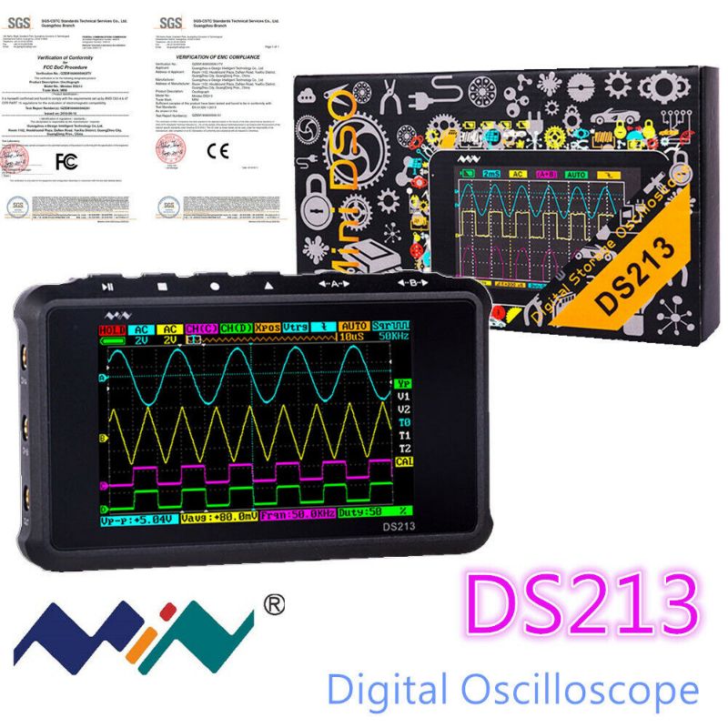 Photo 1 of Ds213 Oscilloscope Digital Storage Pocket-sized Updated Minidso Miniware