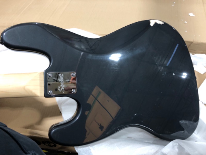 Photo 3 of Squier Affinity Series Jazz Bass, Charcoal Frost Metallic, Laurel Fingerboard