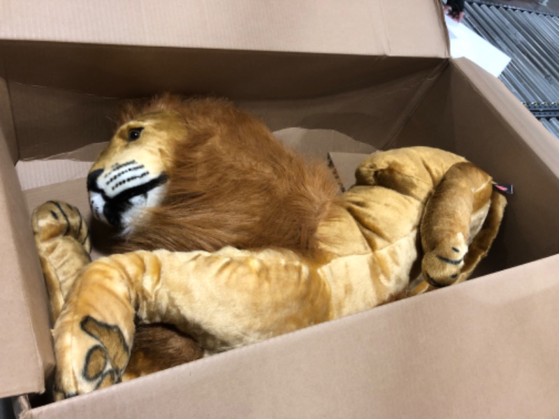 Photo 2 of  Melissa & Doug Giant Lion - Lifelike Stuffed Animal 
