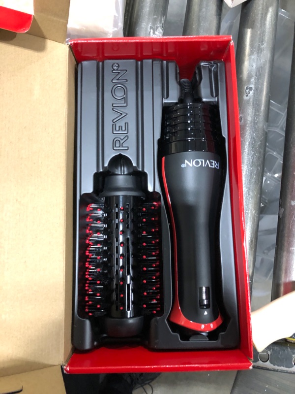 Photo 2 of Revlon One Step Volumizer PLUS 2.0 Hair Dryer and Hot Air Brush | Dry and Style (Black) Black Red