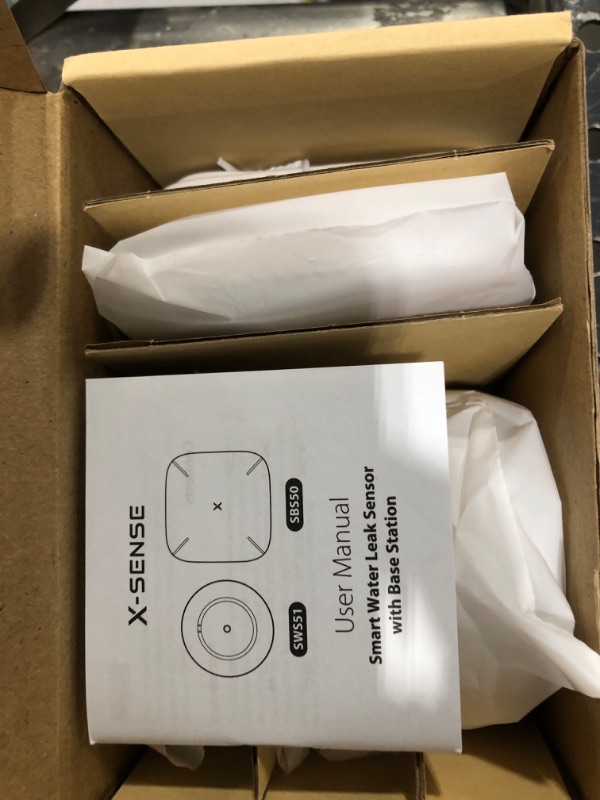 Photo 2 of X-Sense Wi-Fi Water Leak Detector, Smart Water Sensor Alarm, Water Detector Alarm with 1700 ft Transmission Range for Kitchens, Basements, Bathrooms, 3 Water Detectors & 1 Base Station, Model SWS54 ?2.4 GHz Wi-Fi Connection via Base Station 3 Water Detect