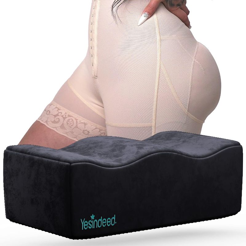 Photo 1 of  YESINDEED The Original Brazilian Butt Lift Pillow – Dr. Approved for Post Surgery Recovery Seat – BBL Foam Pillow + Cover Bag Firm Support Cushion Butt Support Technology