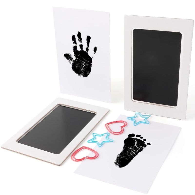 Photo 1 of Baby Footprint Kit Pet Paw Print Kit Handprint Ink Pads 2 Packs Medium Size 