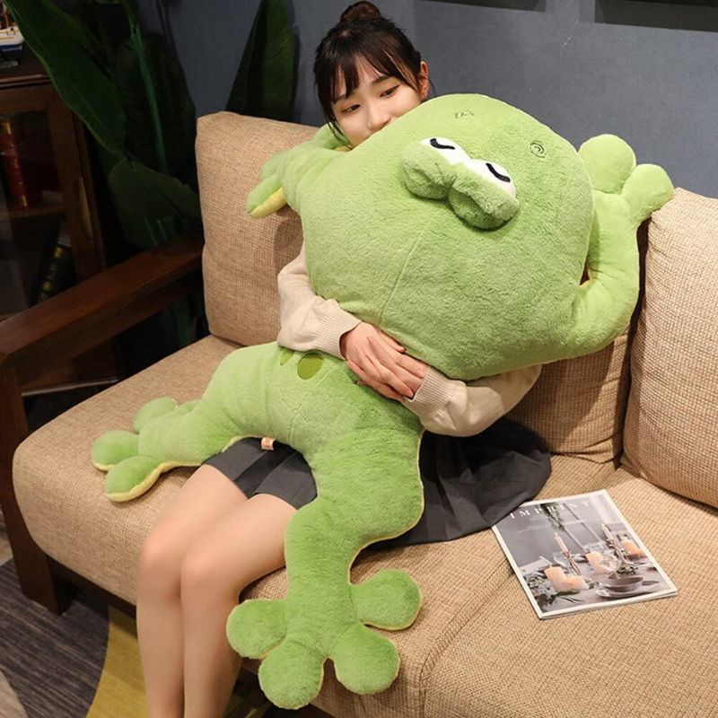 Photo 1 of CARTBAE Frog Stuffed Animal Big Eyes Frog Plush Pillow Home Decor Frog Doll Gifts for Kids 