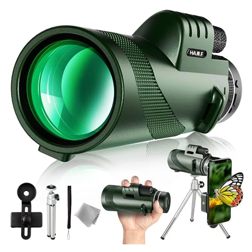 Photo 1 of 40x60 Monocular Telescope with Smartphone Holder & Tripod, HD Compact Monocular Scope for Adults, Power Prism Monocular for Hiking Hunting Camping Tra
