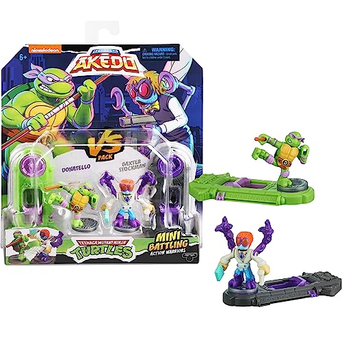 Photo 1 of Akedo Teenage Mutant Ninja Turtles Mini Battling Warriors Donatello Vs Baxter Stockman Pack Ages 6+
