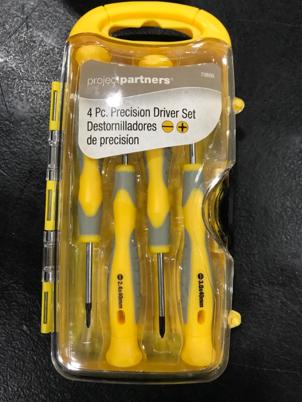 Photo 1 of  4 Piece Jewelers Precision Screwdriver Set w/Storage Case Eyeglass and Watch Repair