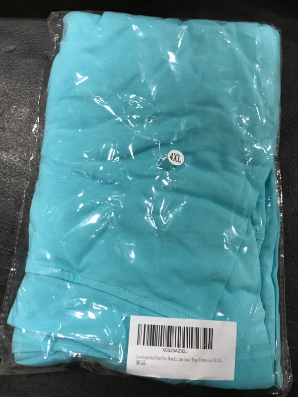 Photo 1 of Lovelonglong Four Feet Dog Lightweight Pajamas, Pure Cotton Dog Jumpsuits 4 Legs Dog Onesies T-Shirt Stylish PJS Puppy Costume for Large Medium Small Dogs Turquoise XXXXL XXXXL (Large Dog ~110 Lbs) Turquoise