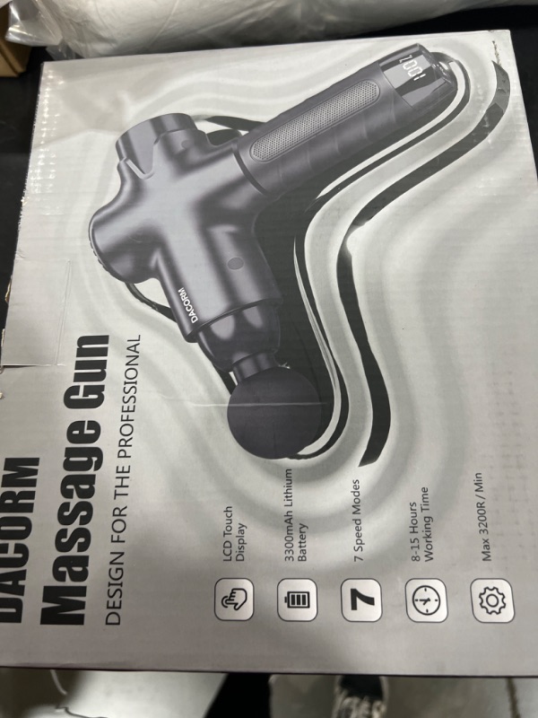 Photo 2 of DACORM Percussion Muscle Massage Gun for Gift, Handheld Deep Tissue Massager ?Black? M-black