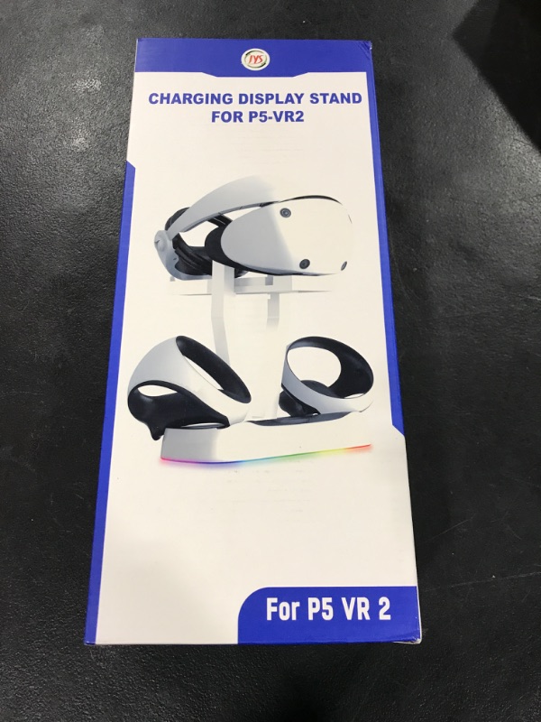 Photo 2 of G-STORY Controller Charging Dock for PSVR2,RGB Light base Vertical Charging Station with VR Headset Holder Display Stand,PS VR2 Charger for Sense Controller Accessories with Led Indicator Type-C Cable
