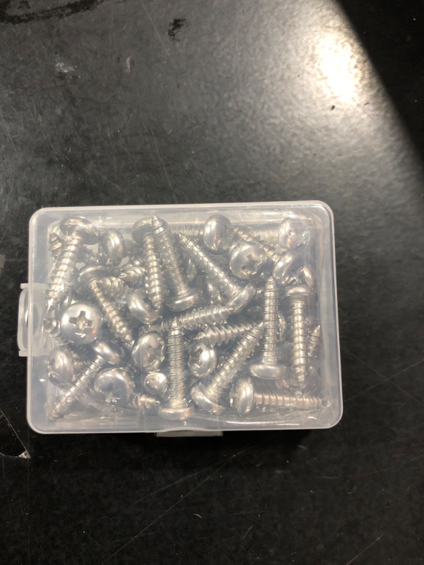 Photo 2 of #10 x 3/4" Phillips Truss Head Self-Drilling Tek Screw, 50 PCS Self Tapping Screws Sheet Metal Screws, Stainless Steel
