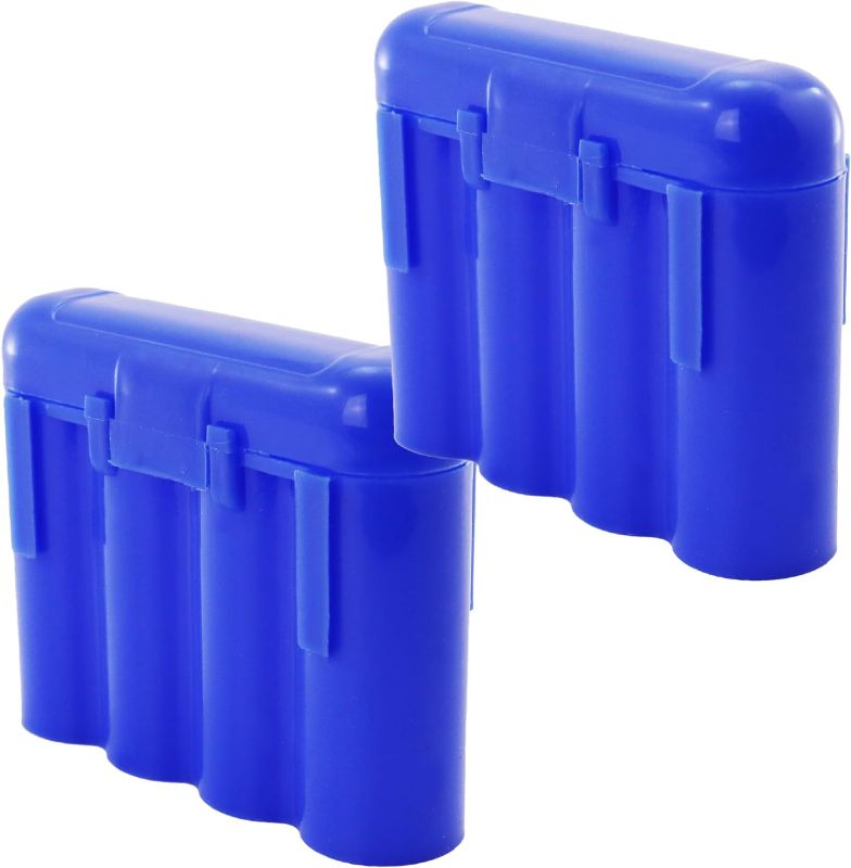 Photo 1 of 2 Blue AA AAA Battery Battery Plastic Storage CASE Holder Box USA Ship 2 PACKS
