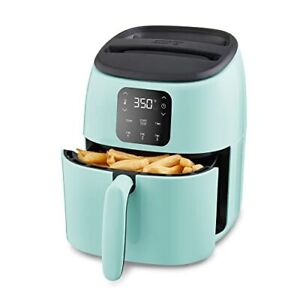 Photo 1 of DASH Tasti-Crisp™ Digital Air Fryer, 2.6 Quart - Aqua & DMW001AQ Mini Maker for Individual Waffles, Hash Browns, Keto Chaffles with Easy to Clean, Non-Stick Surfaces, 4 Inch, Aqua