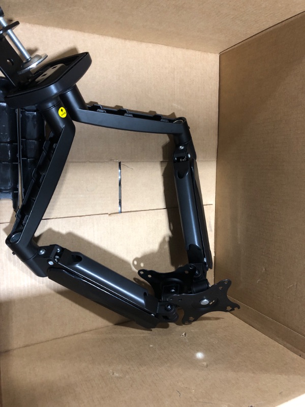Photo 1 of NB North Bayou Dual Monitor Desk Mount Stand Full Motion Swivel Computer Monitor Arm for Two Screens 17-27 Inch with 4.4~19.8lbs Load Capacity for Each Display F160