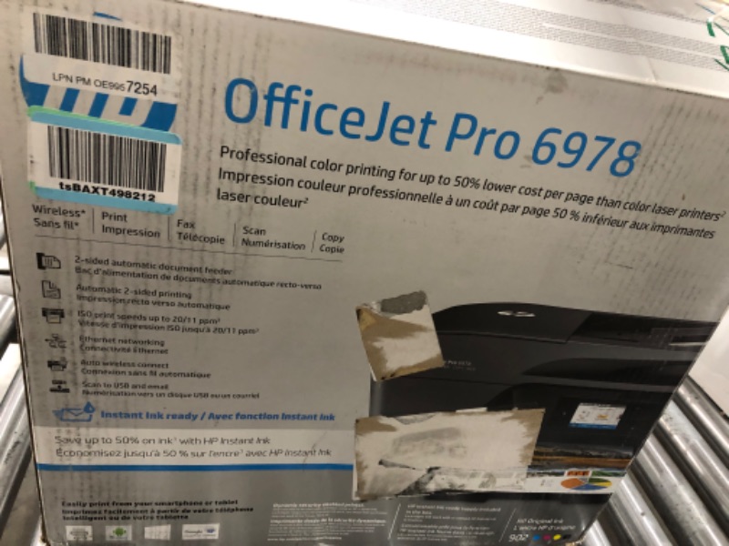 Photo 3 of HP OfficeJet Pro 6978 All-in-One Wireless Color Printer, HP Instant Ink, Works with Alexa (T0F29A)