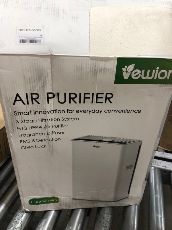 Photo 3 of Air Purifier, Home Air Purifiers For Large Room Up To 1620 sq.ft, VEWIOR H13 True HEPA Air Filter With 5 Timer Settings 3 Fan Speeds, Ultra-Quiet Air Cleaner For Pets Dander Hair Smoke Smell Pollen