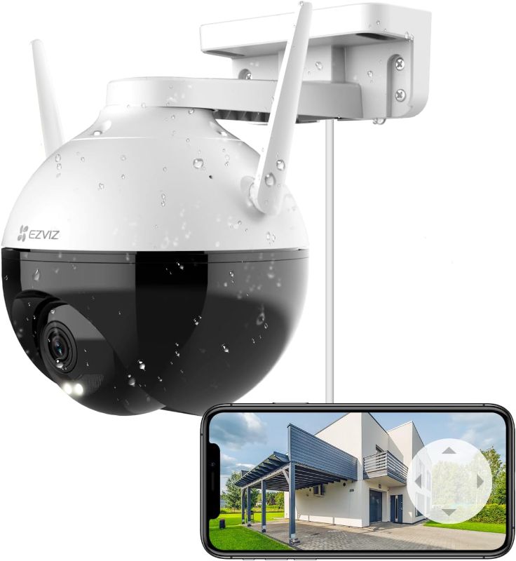 Photo 1 of 
EZVIZ 360 Security Camera Outdoor/Outside, WiFi Cameras for Home Security, Surveillance Camera, No Subscription with Motion Detectio, Color Night Vision,...