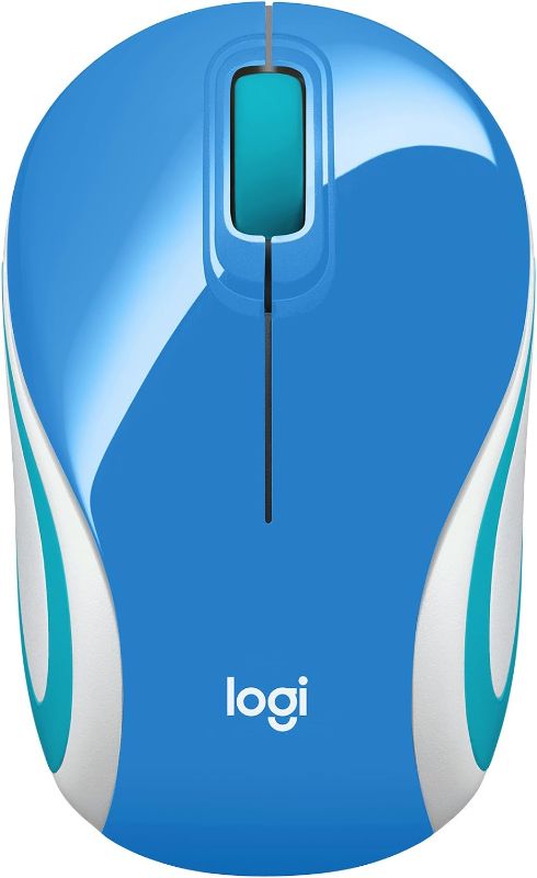 Photo 1 of Logitech Wireless Mini Mouse M187 Ultra Portable,1000 DPI Optical Tracking, 3-Buttons, PC/Mac/Laptop - Palace Blue 