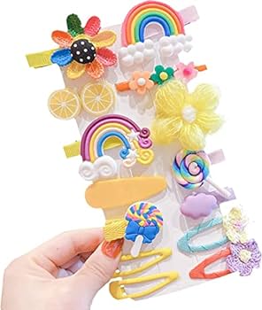 Photo 1 of 28 Pcs Hair accessories for girls package,Contains 18 cute hair clips fo kids and 10 cute ties.Candy-colored girl's hair accessories (Type A)