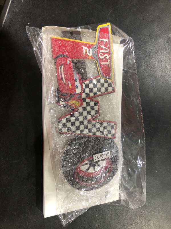 Photo 1 of AccontOche Race Car Two Letter Sign Table Centerpieces Two Fast Theme Table Wooden Decoration Let’s Go Racing Party Supplies Favors for 2nd Birthday Boys Kids Teens Baby Shower Photo Booth Props
