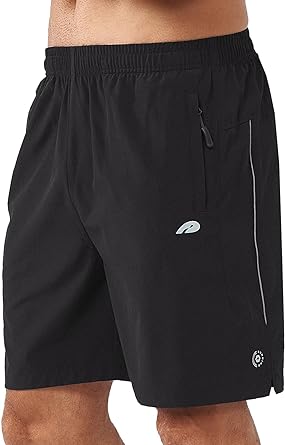 Photo 1 of ALLZERO Men's Athletic Workout Shorts Gym Running 7" Short Quick Dry Lightweight Training Sports Shorts with Zipper Pockets 2XL