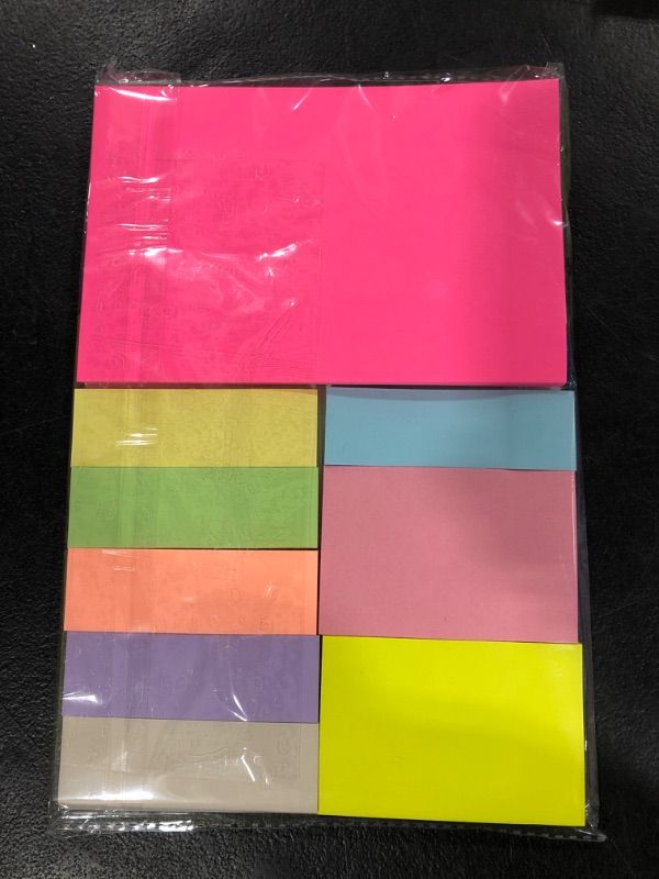 Photo 2 of 15 Pack Sticky Notes, 4 Sizes Colorful Sticky Note Pads, 50 Sheets/Book Bright Colors Self-Stick Notes Pads, Sticky Note for School, Office Supplies, Book Notes(13 Colors)