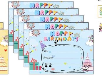 Photo 1 of 20pcs Happy Birthday Awards Certificates for Students Birthday Awards Gifts for Teens Classroom Birthday Invitation Card Back to School Elementary Teacher Supplies (2pks)