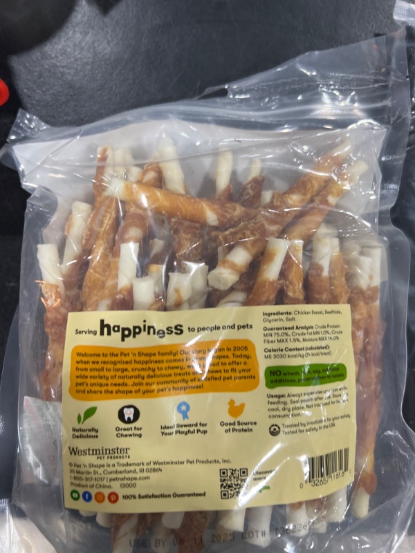 Photo 2 of Pet 'n Shape Chik 'n Hide Twists – Chicken Wrapped Rawhide Natural Dog Treats, Small, 16 oz Chicken 1 Pound (Pack of 1) bb 6/11/25