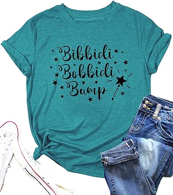 Photo 1 of Bibbidi Bobbidi Bump Boo Shirt for Women Casual Birthday Tshirts Holiday Vacation Family Shirt Tees s
