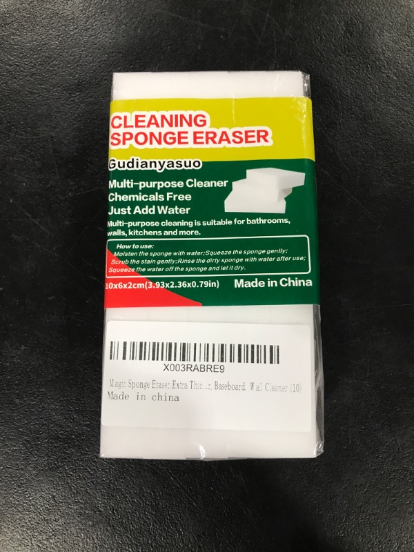 Photo 2 of 10 Pack Magic Sponge Eraser,Extra Thick and Long Lasting Melamine Cleaning Sponges in Bulk,Multi-Functional Household Cleaning Kitchen Dish Sponge for Furniture, Sink,Floor, Wall Cleaner