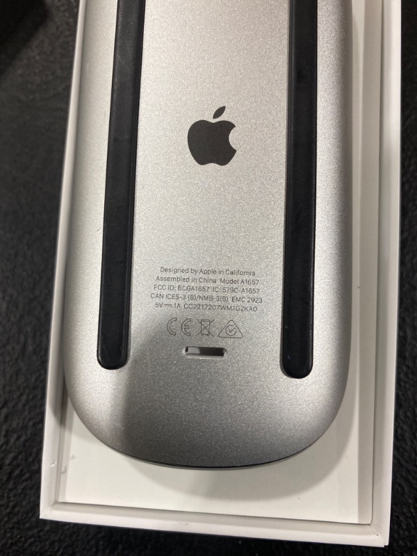 Photo 3 of Apple Magic Mouse: Wireless, Bluetooth, Rechargeable. Works with Mac or iPad; Multi-Touch Surface - Black