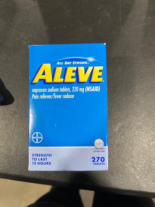 Photo 2 of Aleve Pain Reliever & Fever Reducer Tablets, Naproxen Sodium, Headache Pain Relief, Back and Body Pain Relief Medicine, 270 Count 12/2025