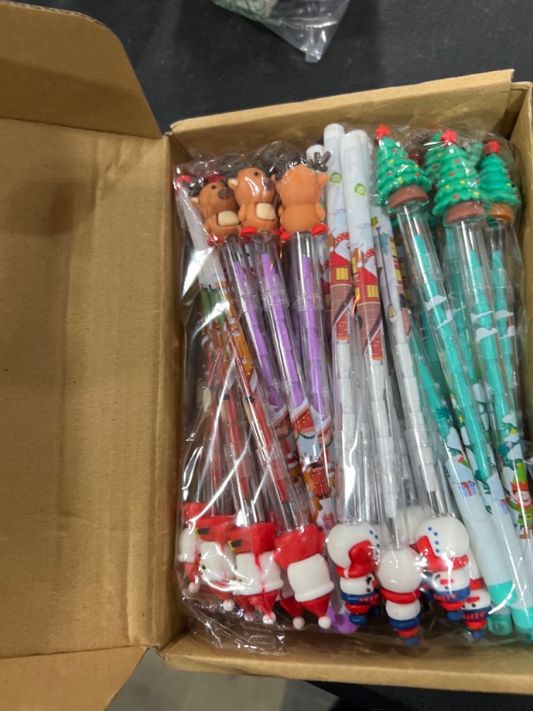 Photo 2 of Christmas Mechanical Pencils for Kids Bulk 36 Pack Retractable Christmas Push Pencils for Students with Christmas Tree Santa Claus Snowman Elk for Party Favors Stocking Stuffers Classroom Rewards