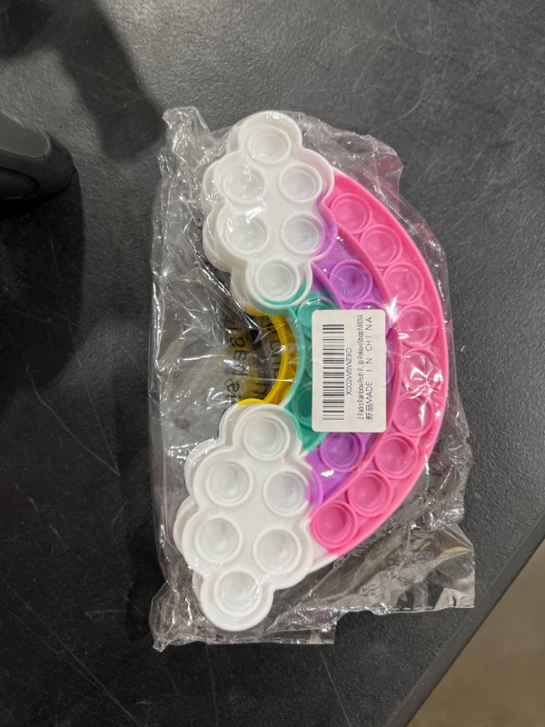 Photo 2 of 2 Packs Rainbow Push Pop Fidget Toy, Push & Pop Bubble Fidget Sensory Toy for Children and Adults, Autism Special Needs Stress Reliever Fidget Toys Pack, Help Relieve Stress M001A