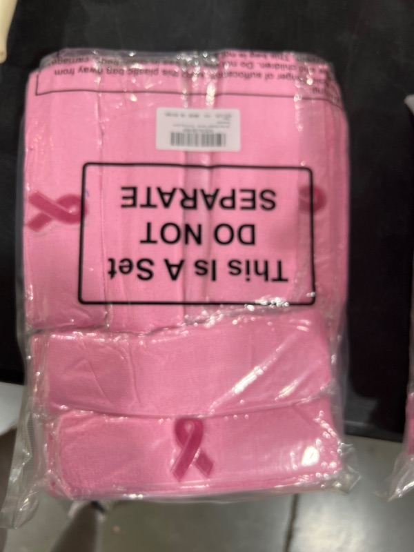 Photo 2 of 36 Pcs Breast Cancer Awareness Sweatband Pink Ribbon Headband Breast Cancer Sweat Band Sport Workout Headband Sweatband Survivor Gift for Women Girls Running Gym Exercise PINK