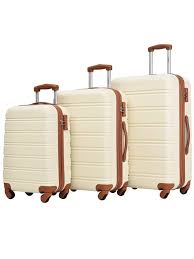 Photo 1 of imiono Luggage Sets 3 Piece,Expandable Hardside Suitcase Set with Spinner Wheels,Lightweight Travel Luggage set with TSA Lock?20/24/28,White? White Luggage sets 5 piece-EXT