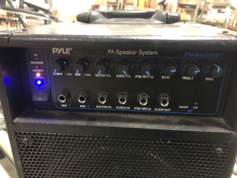 Photo 3 of Pyle Pro 400W Rechargeable Bluetooth PA System with Wireless Microphone