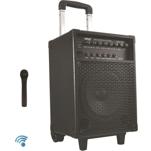 Photo 1 of Pyle Pro 400W Rechargeable Bluetooth PA System with Wireless Microphone