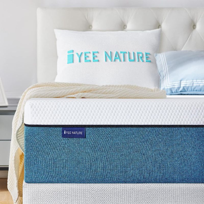 Photo 1 of  IYEE NATURE Mattress, 8 inch Gel Memory Mattress in a Box, Foam Bed Medium Firm Foam Full Size Mattress 54 * 75 * 8 inch 