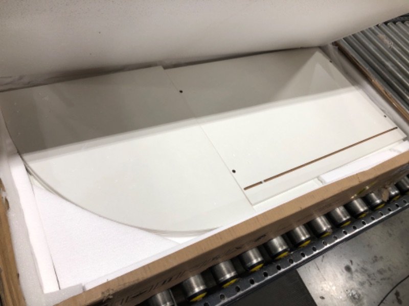 Photo 1 of Unikito Bar Table with Double LED Lights and Power Outlet, Freestanding Wine Rack Table with Glass Holder, Home Mini Bar with Storage, Bar Cabinet for Liquor and Glasses for Kitchen Dining Room, White