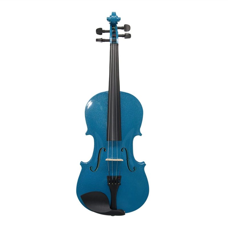 Photo 1 of  Blue Acoustic Violin 1/8 for Beginner Students W/Case Bow Rosin Shoulder Rest (Size : 1/8) 