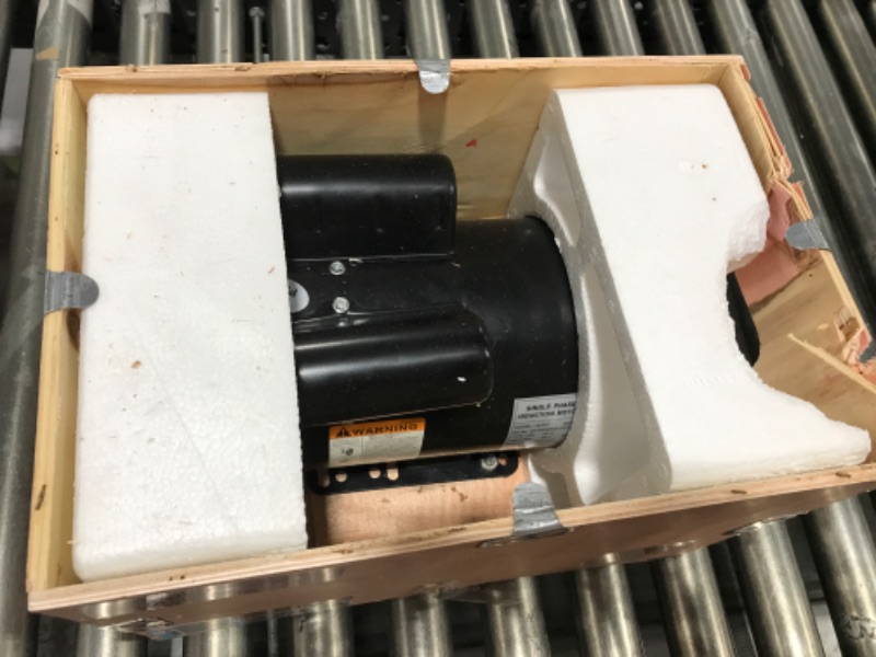 Photo 2 of  Air Compressor Electric Motor, 5 HP 3450 RPM, 230V Single Phase, 56HZ Frame 7/8" Keyed Shaft 60 Hz, Commercial-Duty CCW Rotation, 2.25 Shaft Length for Air Compressors 