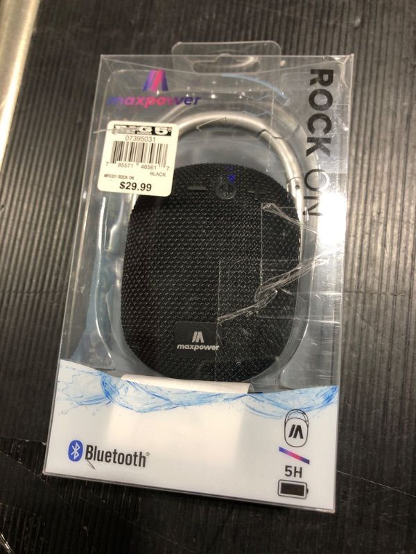 Photo 2 of Max Power Rock On Bluetooth Speaker with Clip
