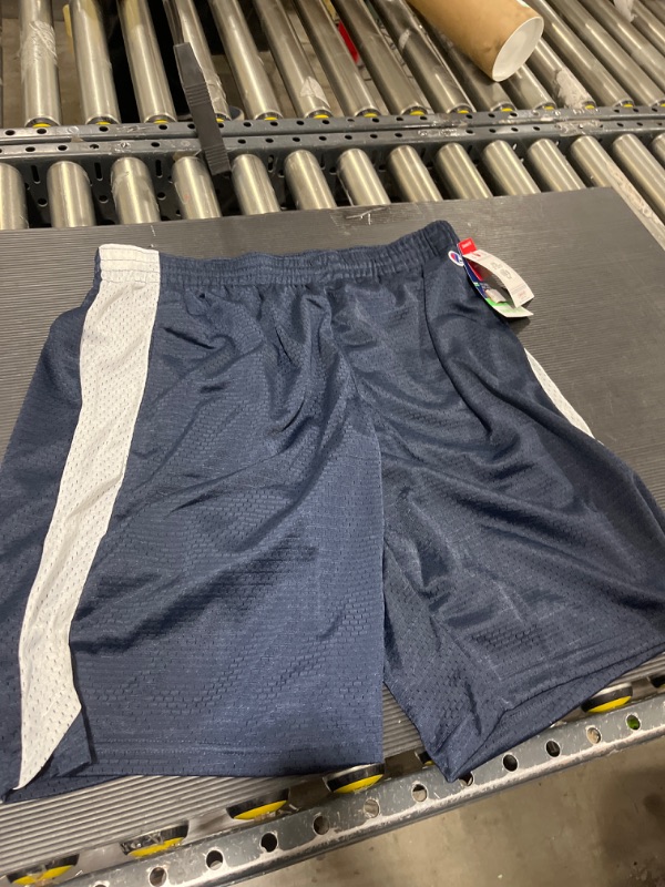 Photo 1 of Champion Men's Mesh Basketball Shorts, Sports Shorts for Men, Athletic Shorts, 10" X-Large Navy/White Vertical Script ---- XL